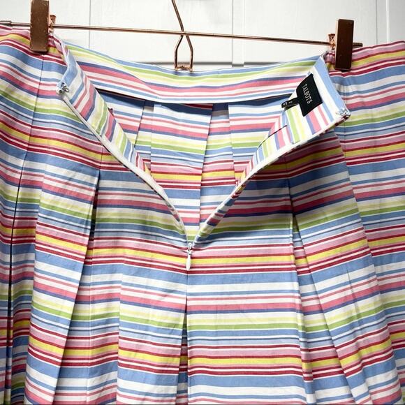 Talbots Rainbow Striped Pleated Skirt Size 12 - Picture 11 of 11